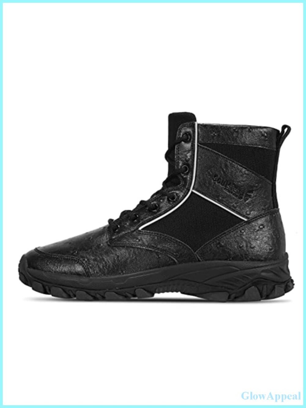 Lightweight Tactical Boots for Men Women Work Hiking Lace-Up High Top Leather